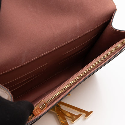 Louis-vuitton Louise Clutch Beige Vernis Gold