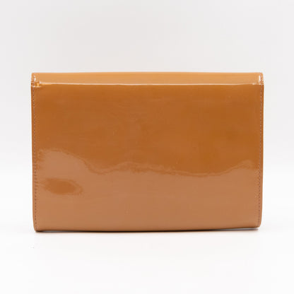 Louis-vuitton Louise Clutch Beige Vernis Gold