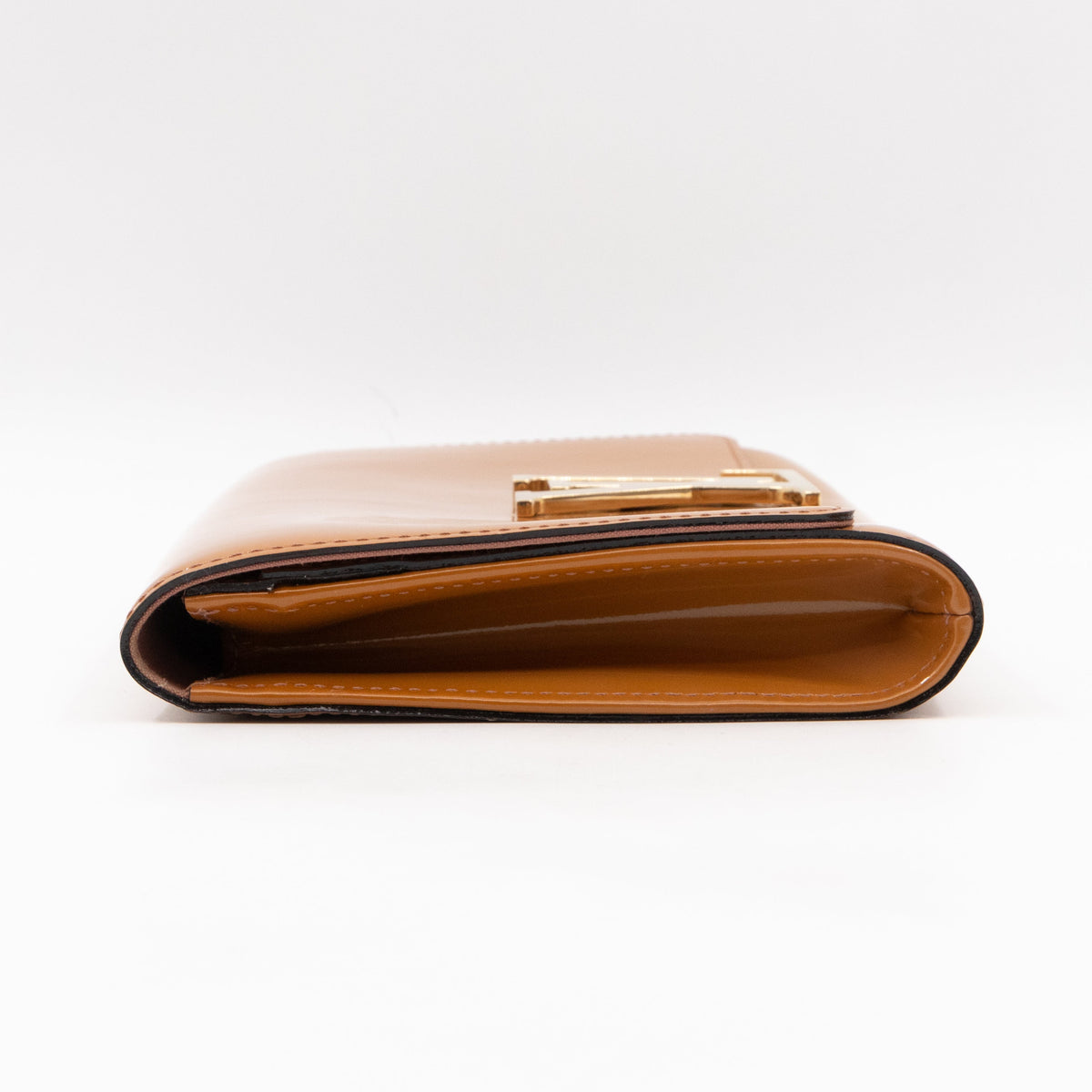 Louis-vuitton Louise Clutch Beige Vernis Gold