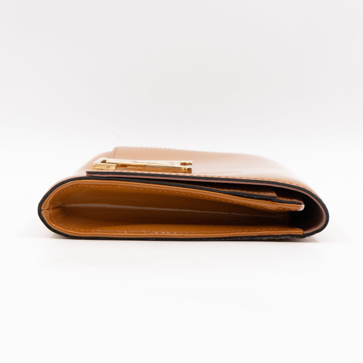Louis-vuitton Louise Clutch Beige Vernis Gold