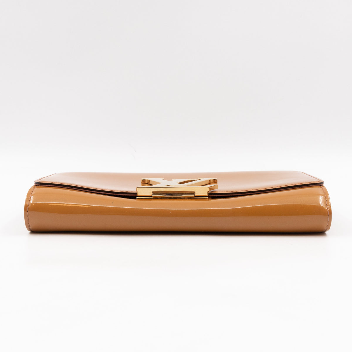 Louis-vuitton Louise Clutch Beige Vernis Gold