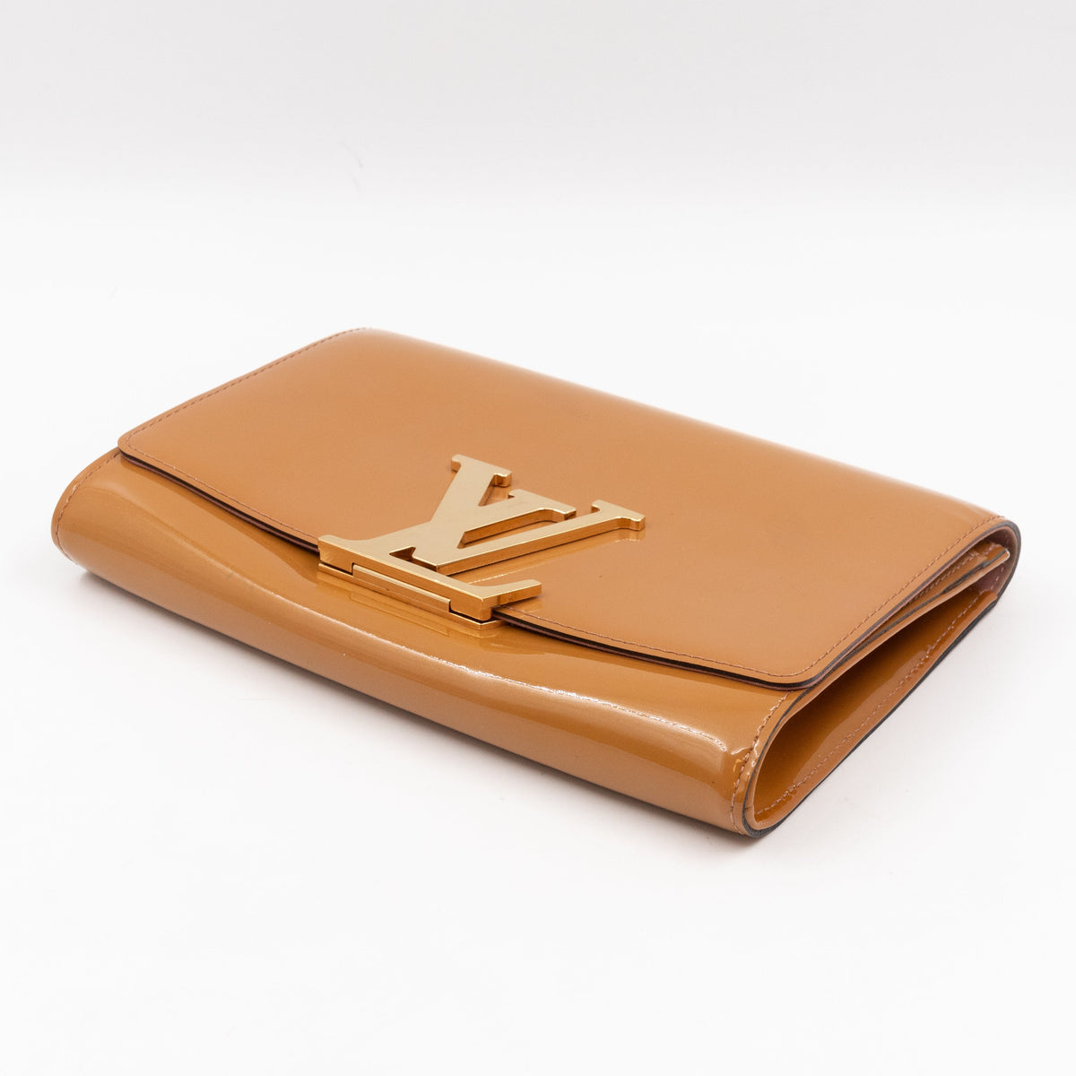 Louis-vuitton Louise Clutch Beige Vernis Gold