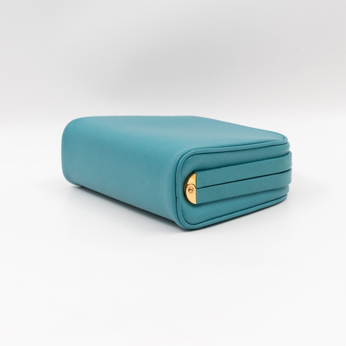 Clutch Turquoise Saffiano Leather