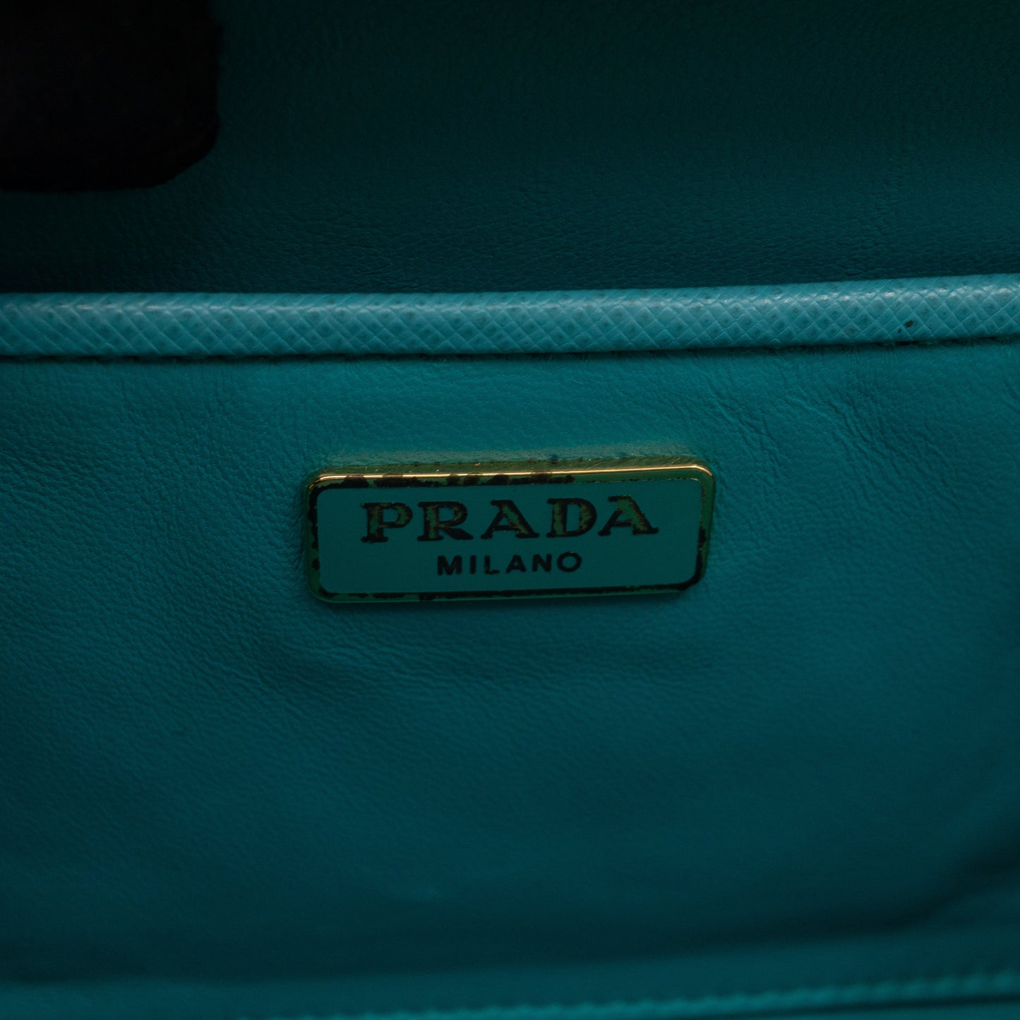 Clutch Turquoise Saffiano Leather