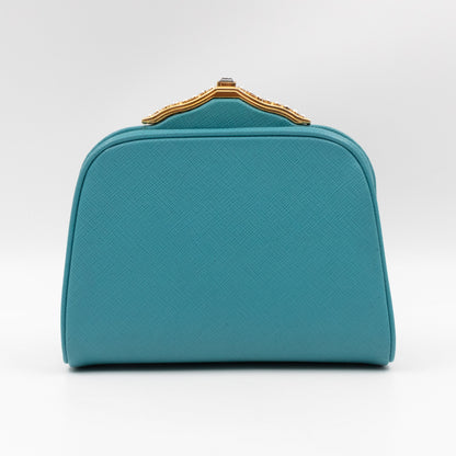 Clutch Turquoise Saffiano Leather