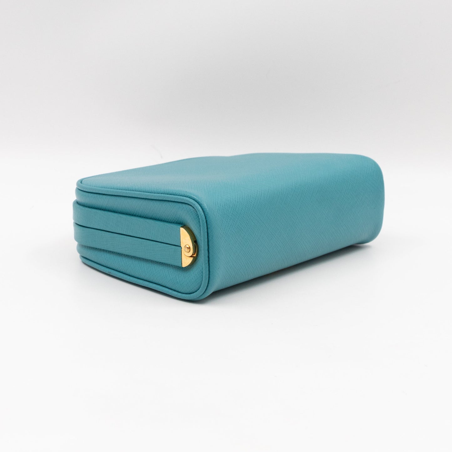 Clutch Turquoise Saffiano Leather