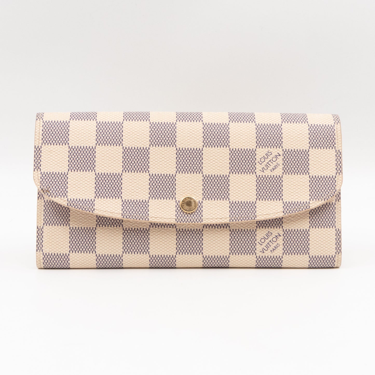 Louis-vuitton Emilie Wallet Damier Azur Rose Ballerine