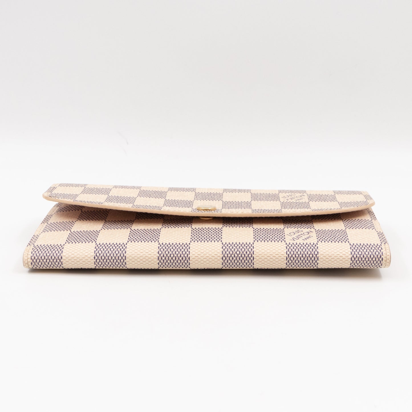 Louis-vuitton Emilie Wallet Damier Azur Rose Ballerine
