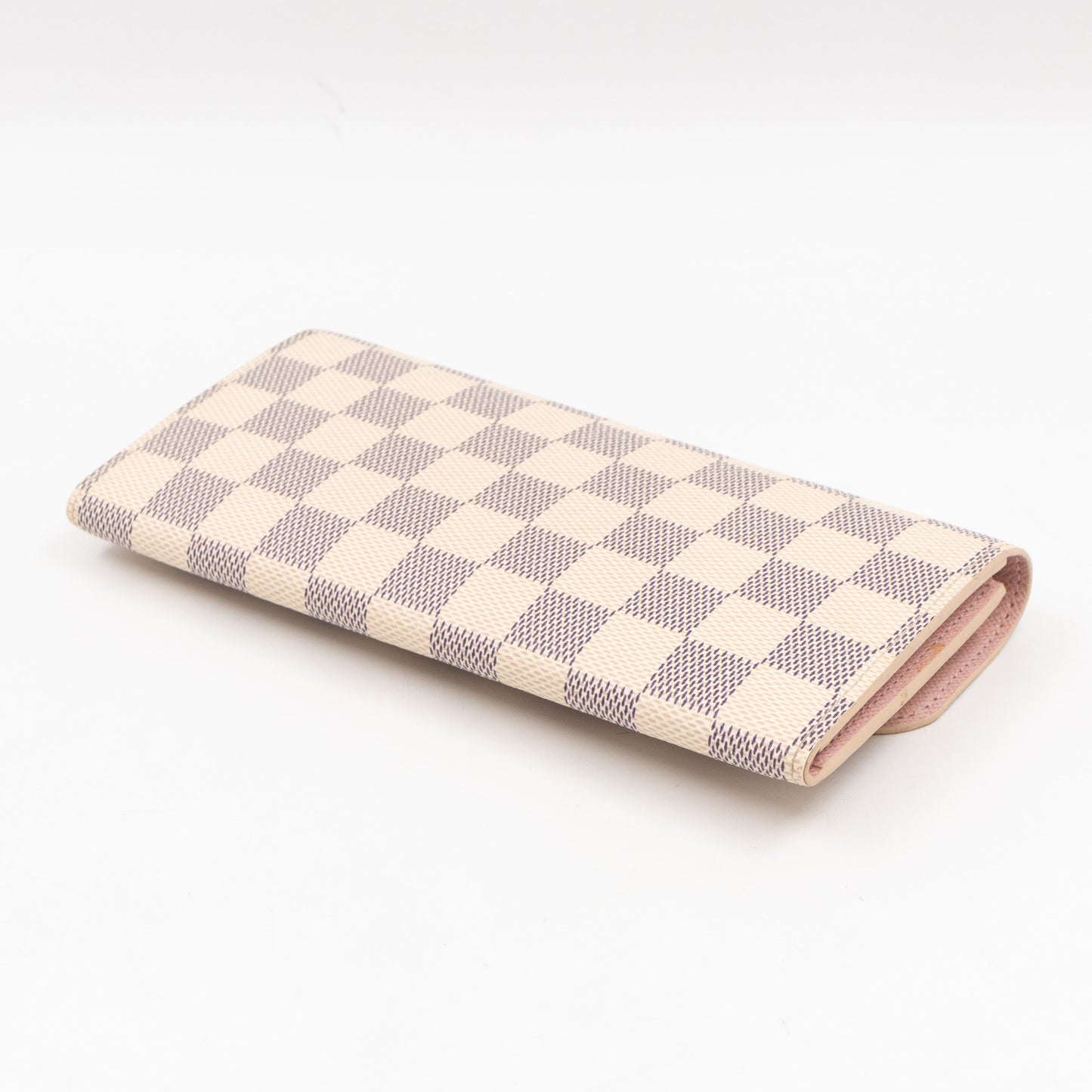 Louis-vuitton Emilie Wallet Damier Azur Rose Ballerine