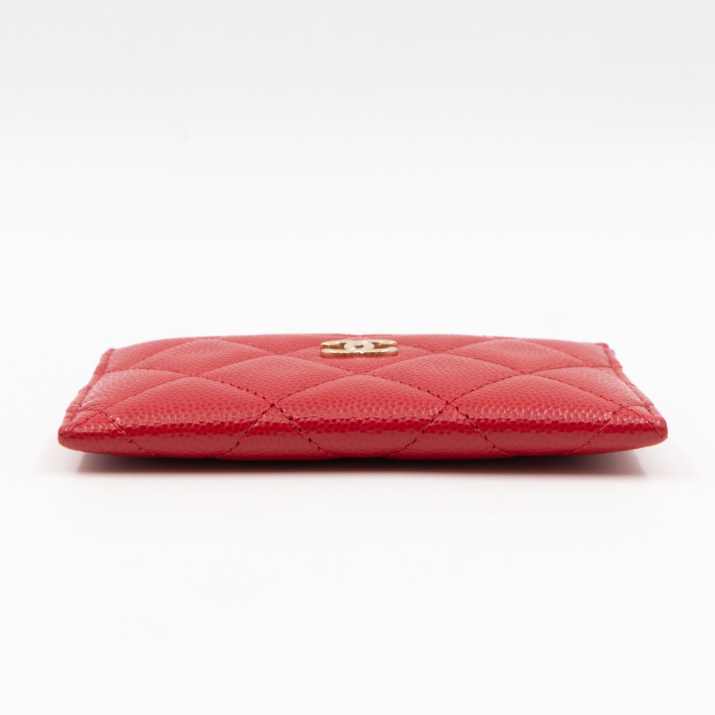 Classic  Holder Red Caviar Leather