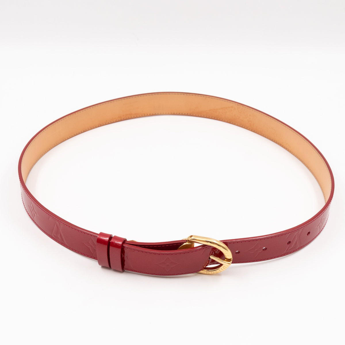 Louis-vuitton Ceinture Belt Red Vernis 90/36