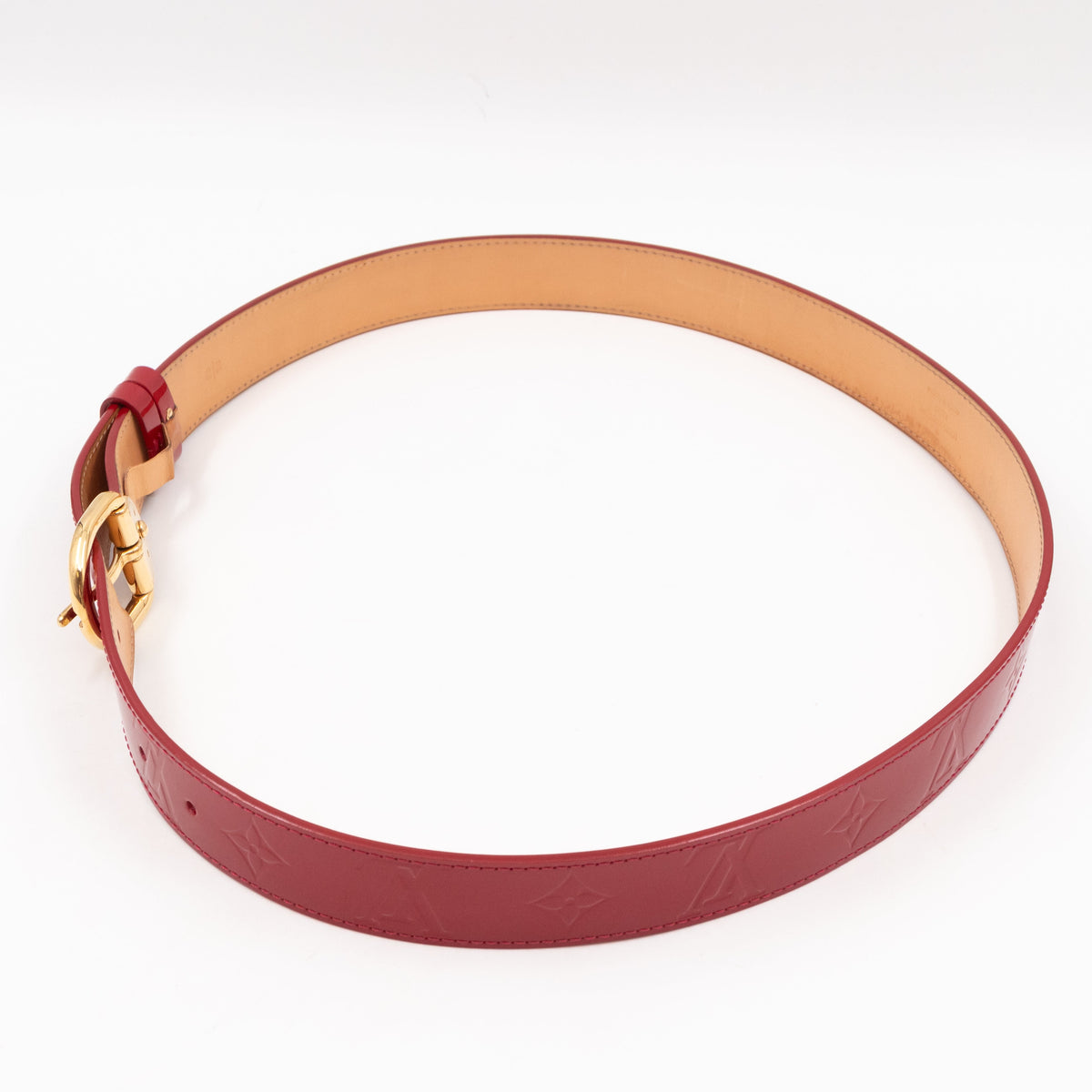 Louis-vuitton Ceinture Belt Red Vernis 90/36