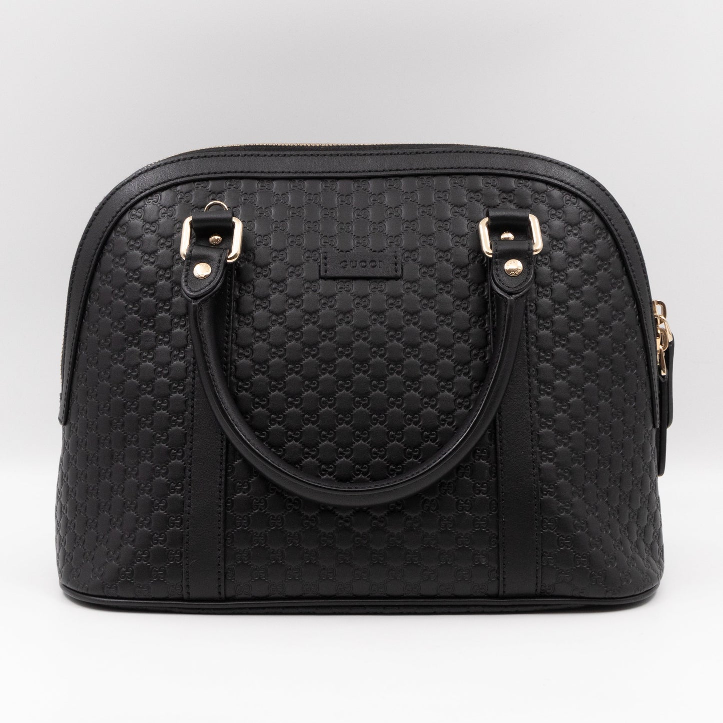 Dome Shoulder Bag Microguccissima Black Leather