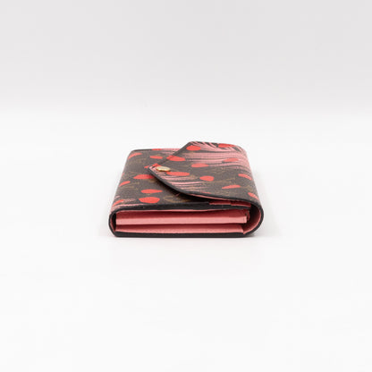 Sarah Wallet Monogram Jungle Dots Red