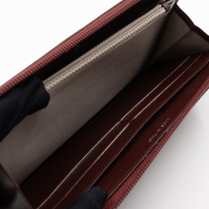 Boy Long Zipped Wallet Burgundy