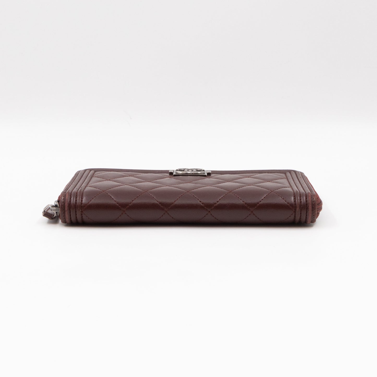 Boy Long Zipped Wallet Burgundy