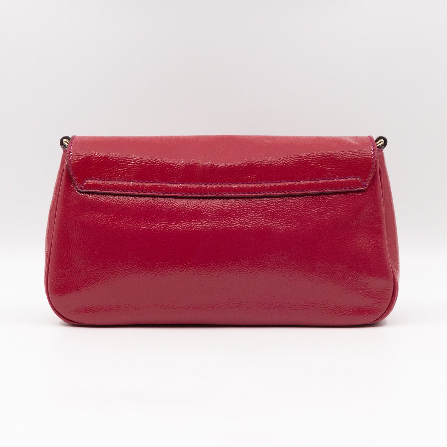 Soho Medium Flap Chain Bag Fuchsia Patent Leather