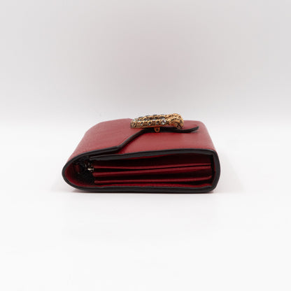 Dionysus Mini Chain Wallet Red Leather
