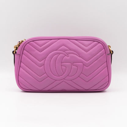 GG Marmont Small Matelasse Pink Leather