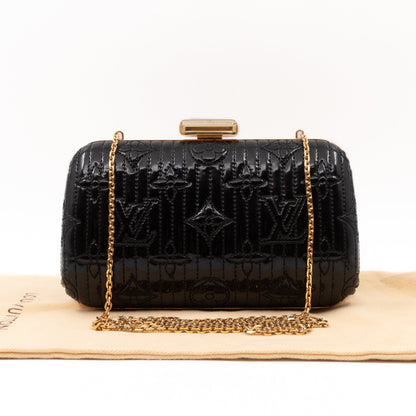 Motard Minaudiere Clutch Bag Black Vernis Leather