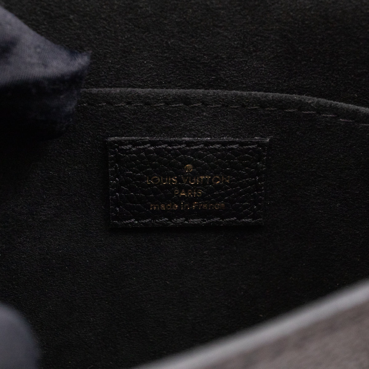 Louis-vuitton Petit Sac Plat Black Monogram Empreinte Leather