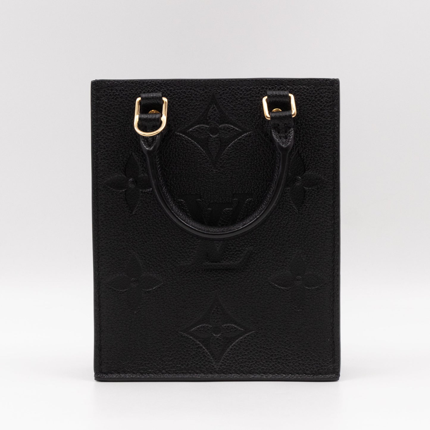 Petit Sac Plat Black Monogram Empreinte Leather