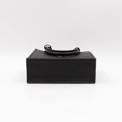 Louis-vuitton Petit Sac Plat Black Monogram Empreinte Leather