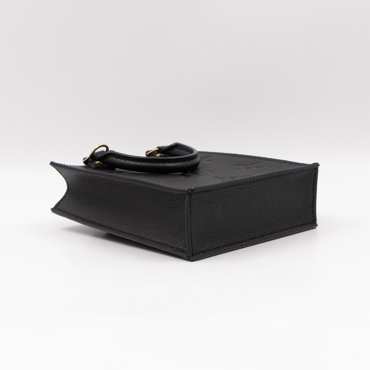 Louis-vuitton Petit Sac Plat Black Monogram Empreinte Leather