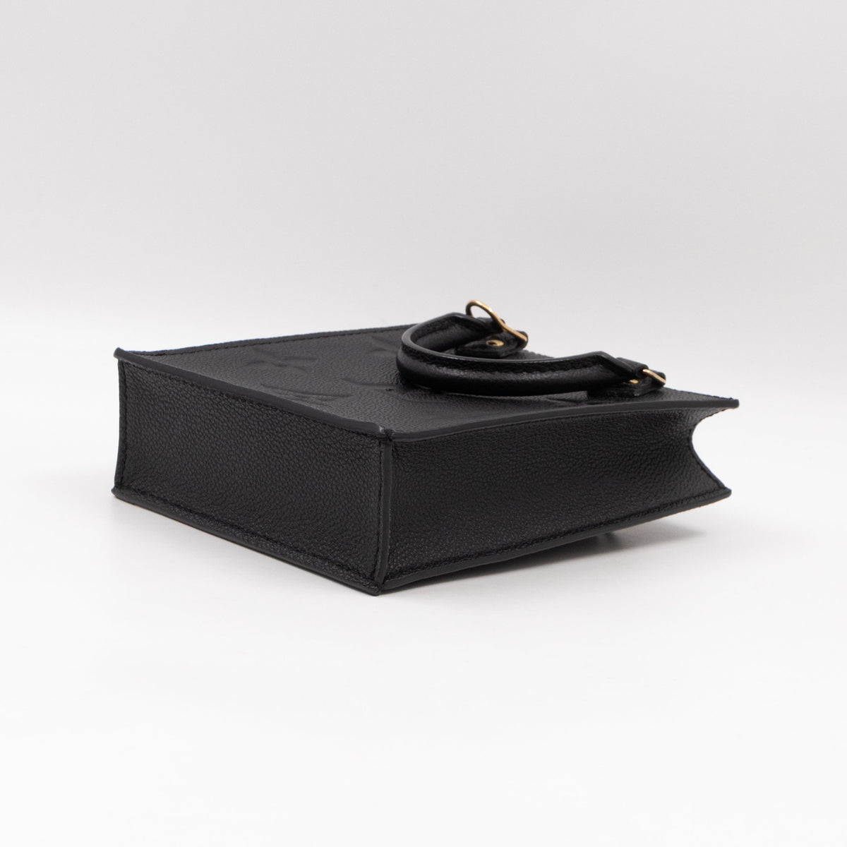 Louis-vuitton Petit Sac Plat Black Monogram Empreinte Leather