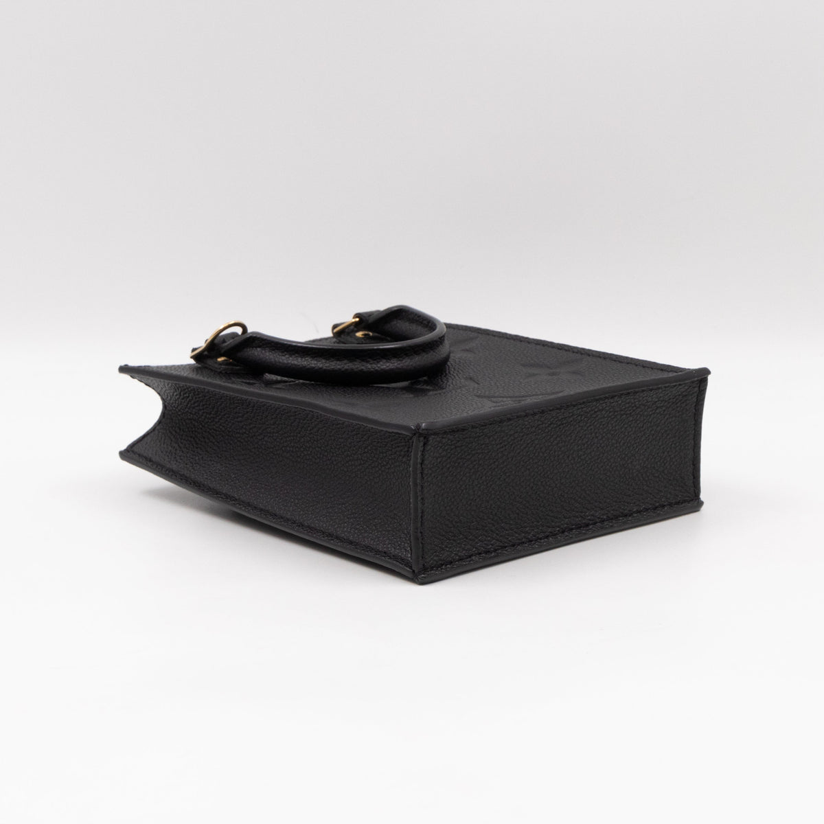 Louis-vuitton Petit Sac Plat Black Monogram Empreinte Leather