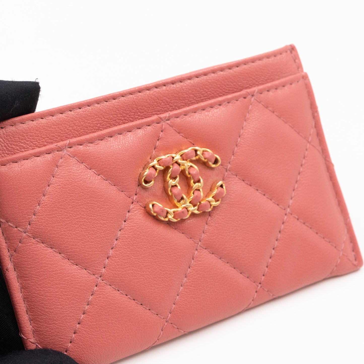 Chanel 19  Holder Pink Leather