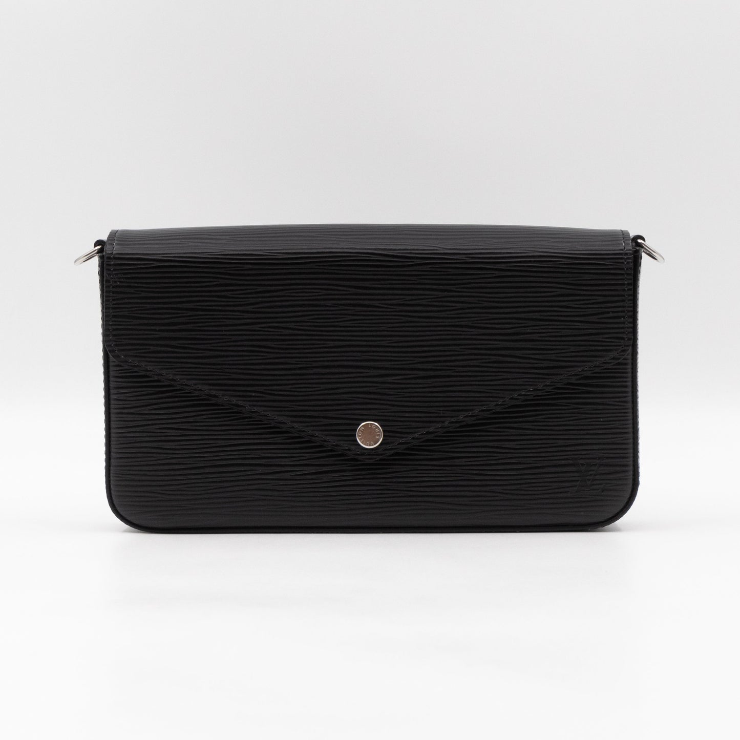 Pochette Felicie Black Epi Leather