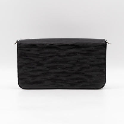 Pochette Felicie Black Epi Leather