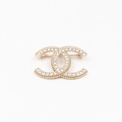 CC Crystal Brooch Light Gold