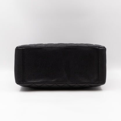 GST Grand Shopping Tote Black Caviar Gold