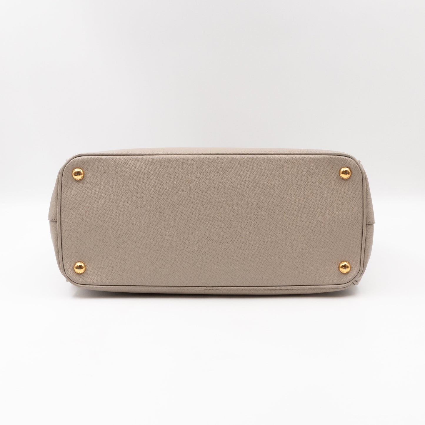 Galleria Large Double Zip Grey Taupe Saffiano Leather