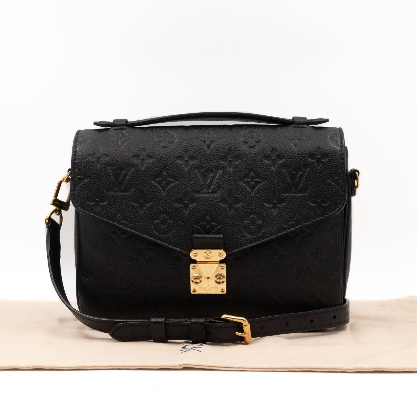 Pochette Metis Black Monogram Empreinte Leather