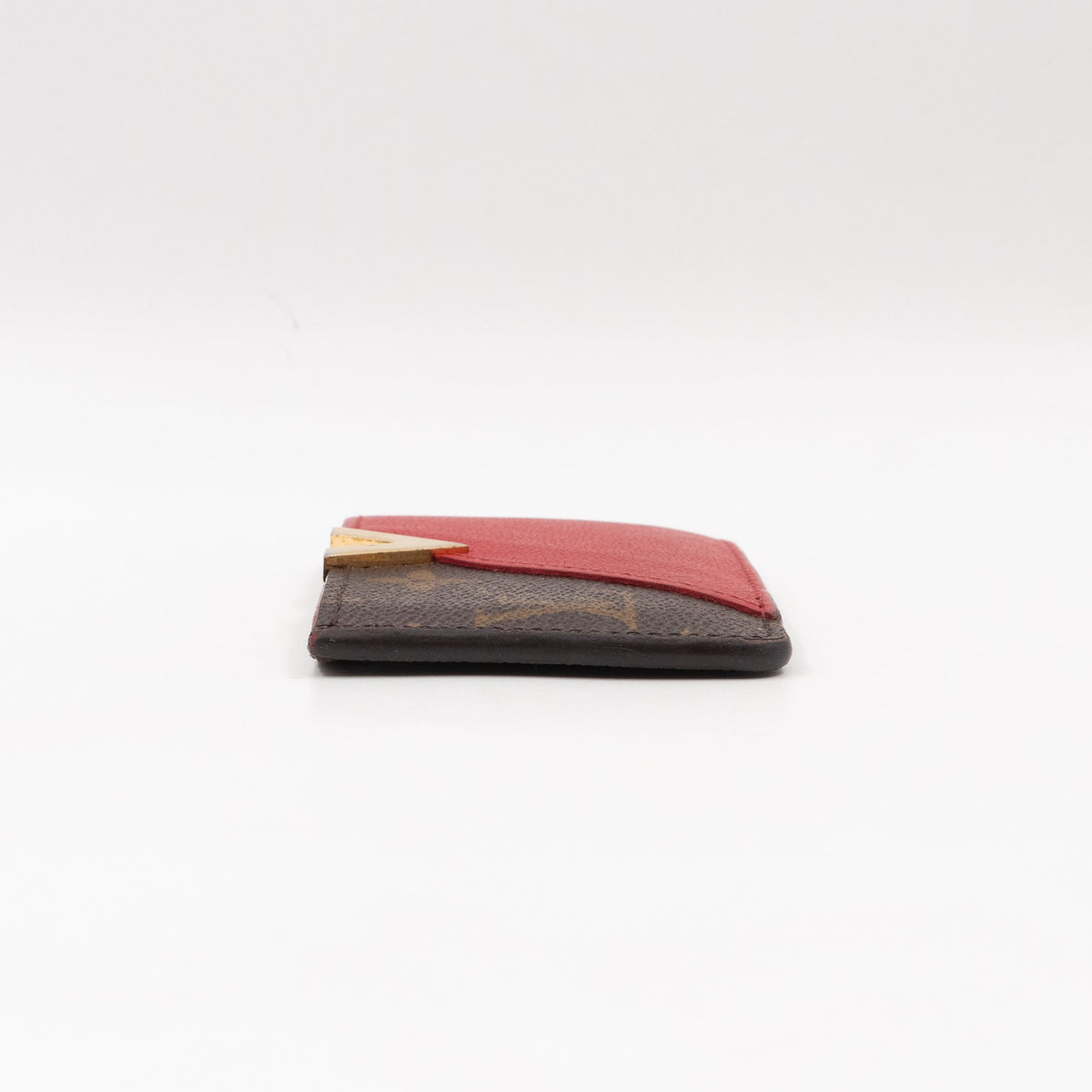 Kimono Card Holder Monogram & Red Leather