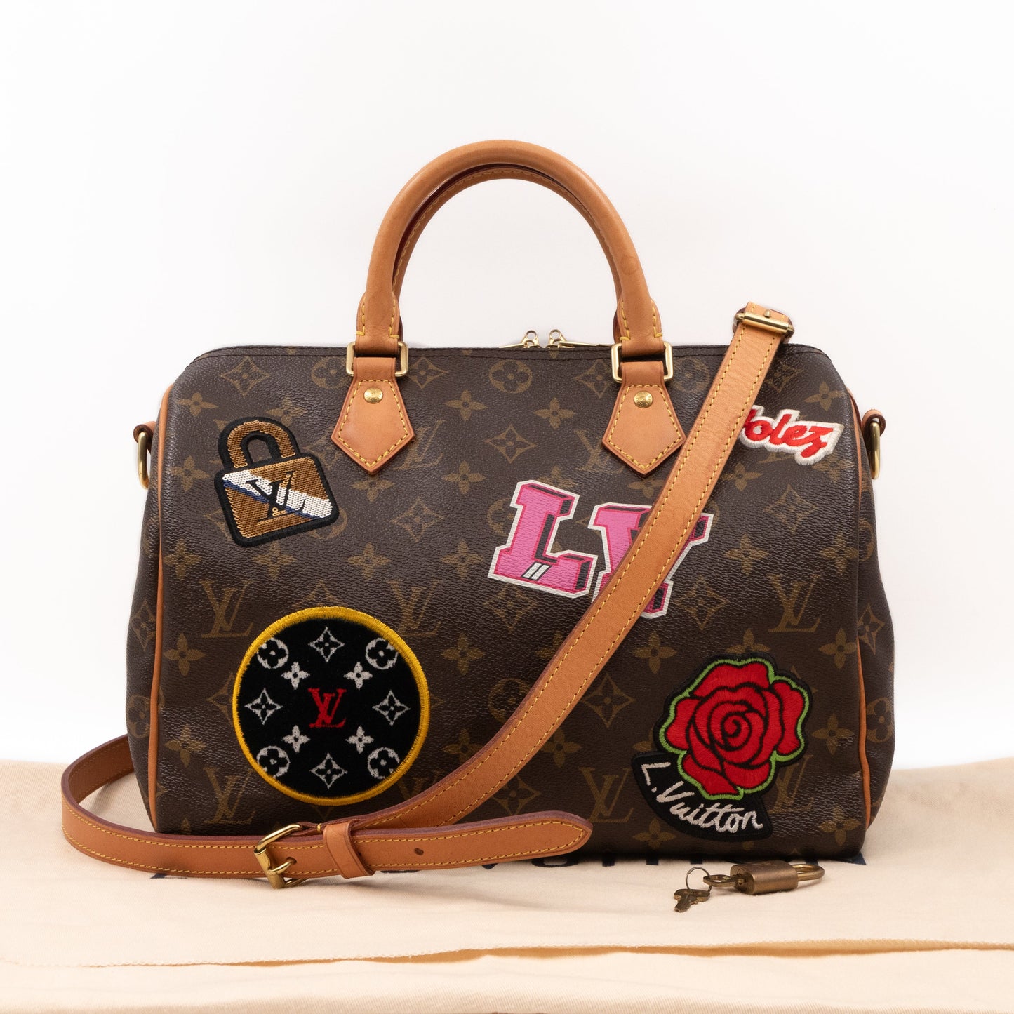Speedy 30 Bandouliere Monogram Patches