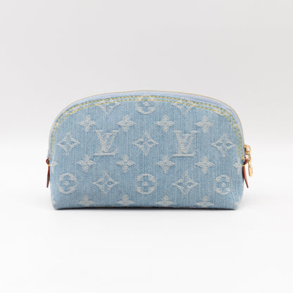 Louis-vuitton Cosmetic Pouch PM Monogram Sky Blue Denim