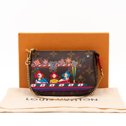 Mini Pochette Accessoires Monogram Christmas Animation Bumper Cars