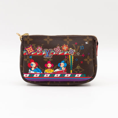 Mini Pochette Accessoires Monogram Christmas Animation Bumper Cars