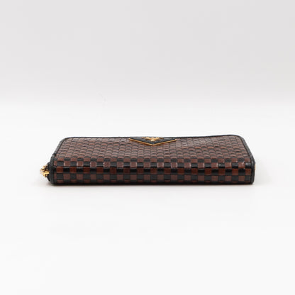 Madras Zip Around Wallet Brown