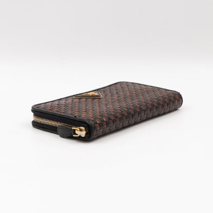 Madras Zip Around Wallet Brown