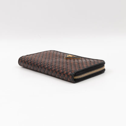 Madras Zip Around Wallet Brown