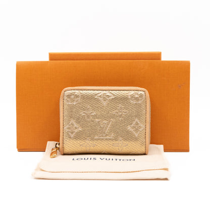 Zippy Coin Purse Gold Monoglam Jacquard