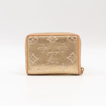 Zippy Coin Purse Gold Monoglam Jacquard