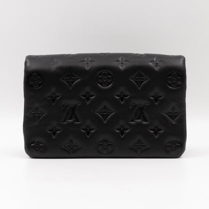 Pochette Coussin Black Leather