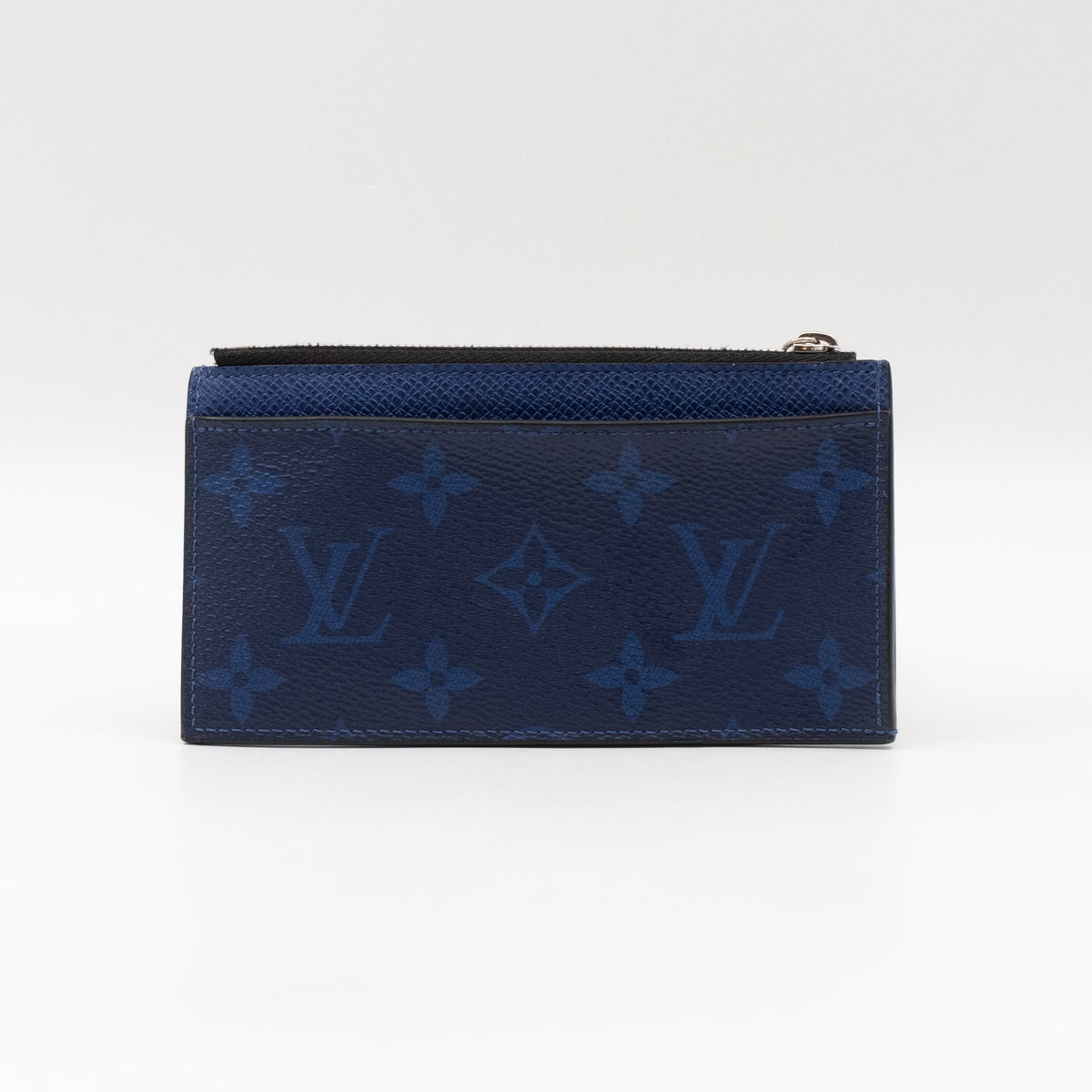 Coin Card Holder Monogram Pacific Navy Blue Taigarama