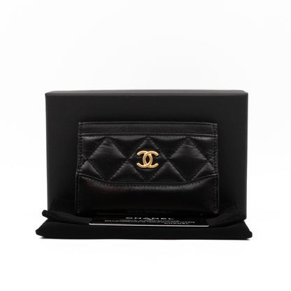 Gabrielle Card Holder Black Leather